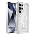 Shockproof Clear For Magsafe Case For Samsung S25 S26 S24 S23 S21 Ultra Plus S23 FE Note20 Four Corner Anti Fall TPU Soft Cover