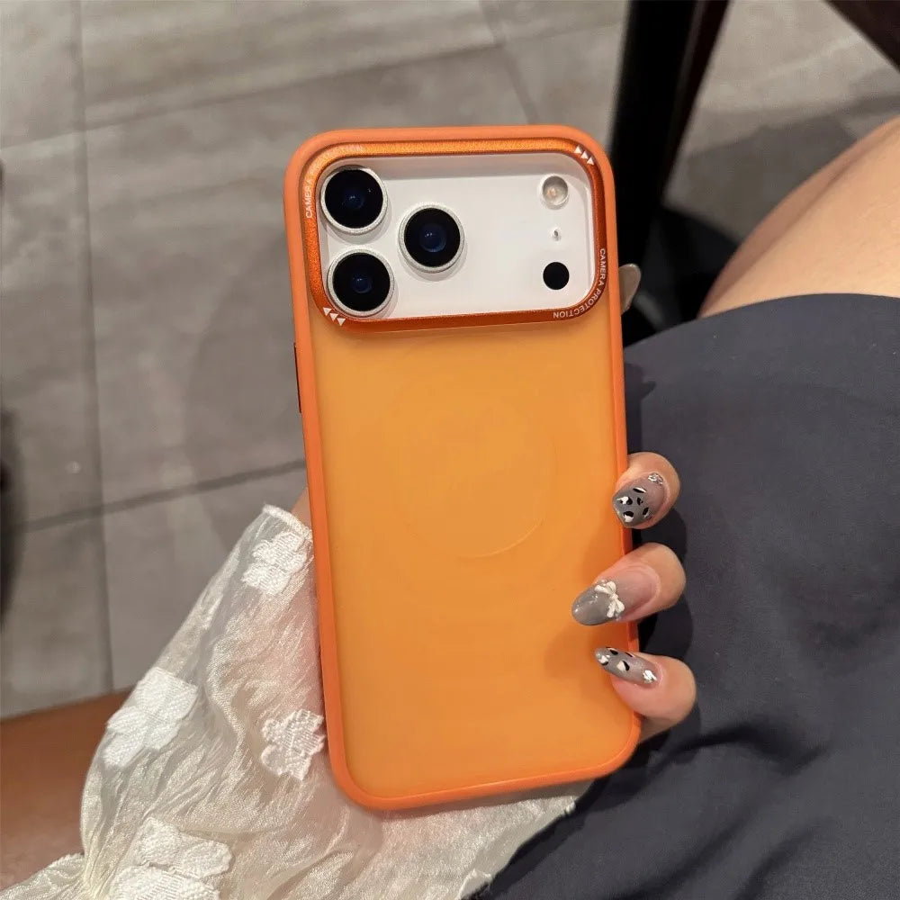 Translucent Smooth Water Ripple Hard PC Case For iPhone 17 Air 16 15 14 13 Pro Max Plus Luxury Frosted Metal Camera Matte Cover