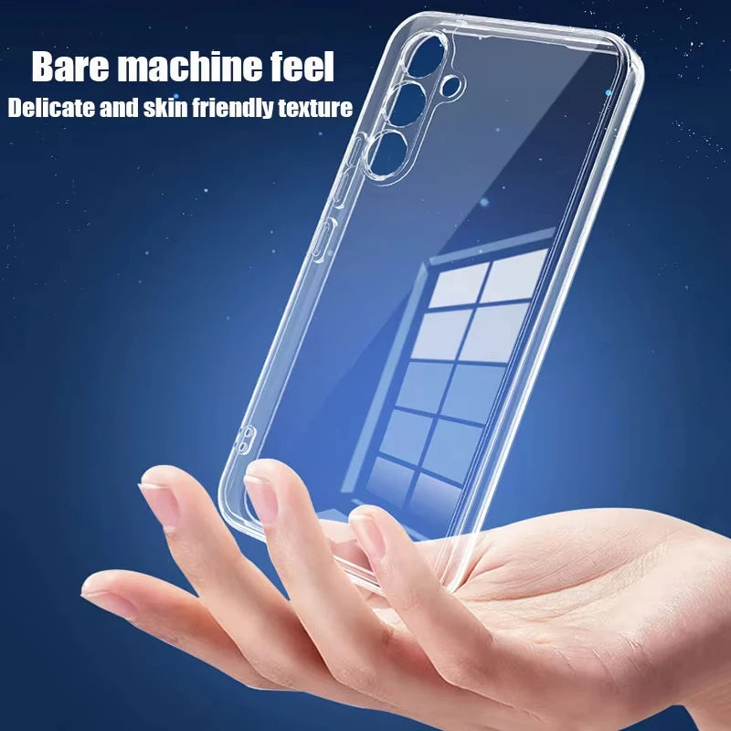 Crystal Clear Transparent TPU Phone Case For Samsung S26 S25 S24 S23 S22 S21 S20 Ultra Plus FE Silicone Soft Cases Accessories