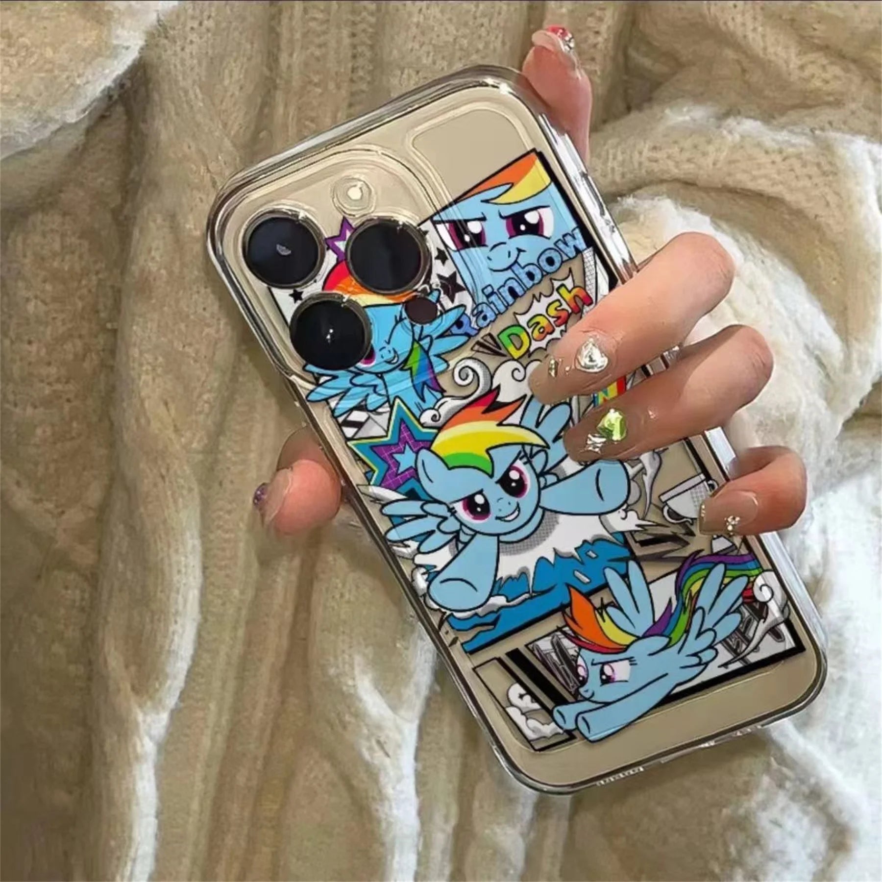 My Little Pony Rainbow Phone Case For iPhone 17 16e 16 15 14 13 12 11 Mini Air Pro Max X XR XSMax 7 8 Plus Transparent Cover