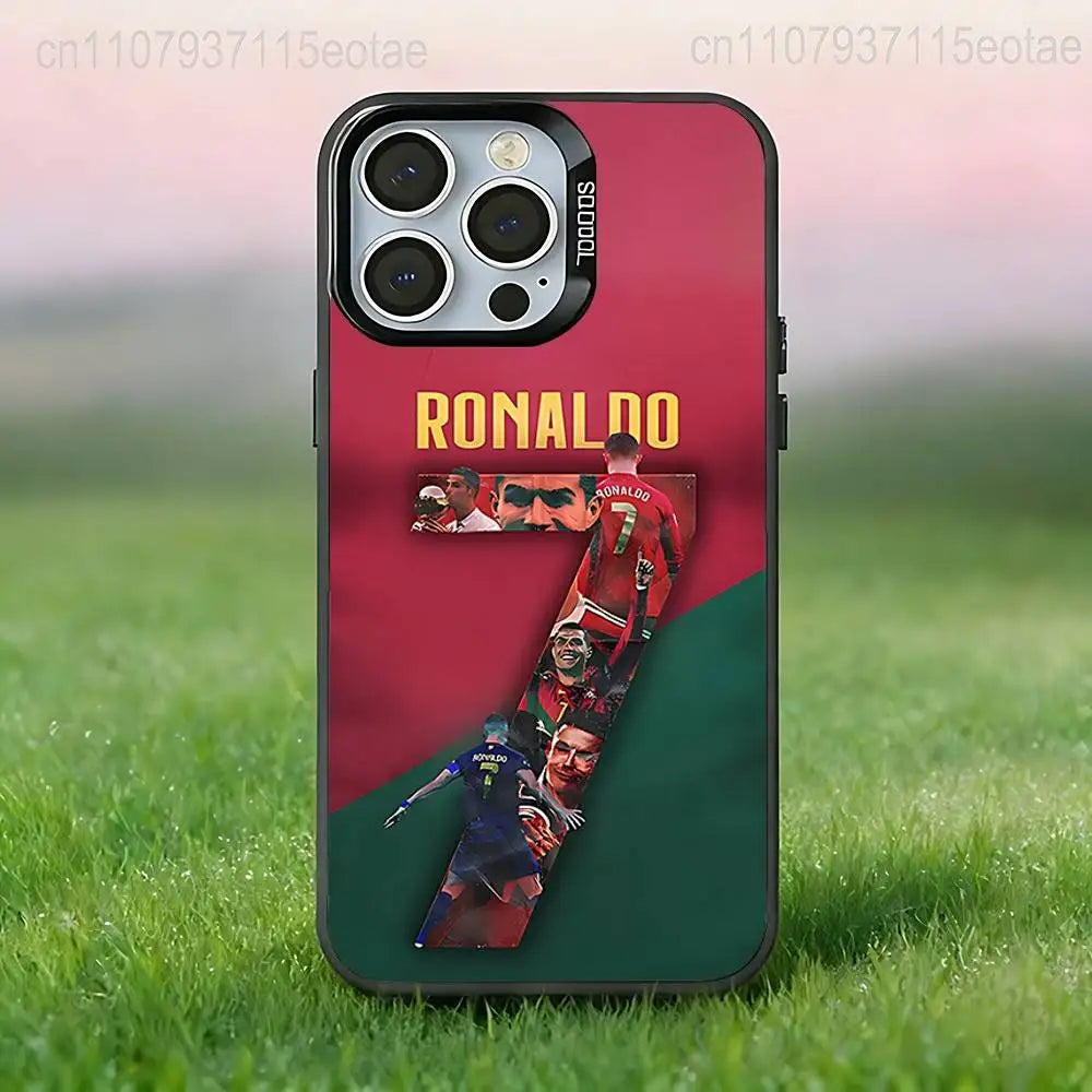Football CR7 R-RoNaldo-ES   Phone Case For iPhone 17,16,15,14,13,12,11,Pro,Max,Plus,E,Air,Mini Black IMD Cover