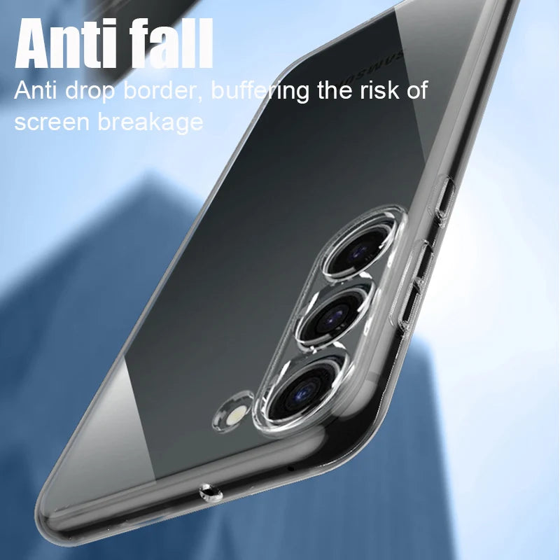 Ultra-thin Clear Phone Case For Samsung Galaxy S25 S24 S23 S26 Plus S22 Ultra S21 Fe S25 Edge A17 A37 A57 Silicone Soft Case