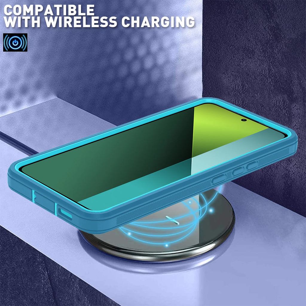 Armor Shockproof Cover For Xiaomi Poco X6 5G M6 Redmi Note 13 Pro Anti-Scratch Rugged Protective Cove For Redmi Note 13 Pro+