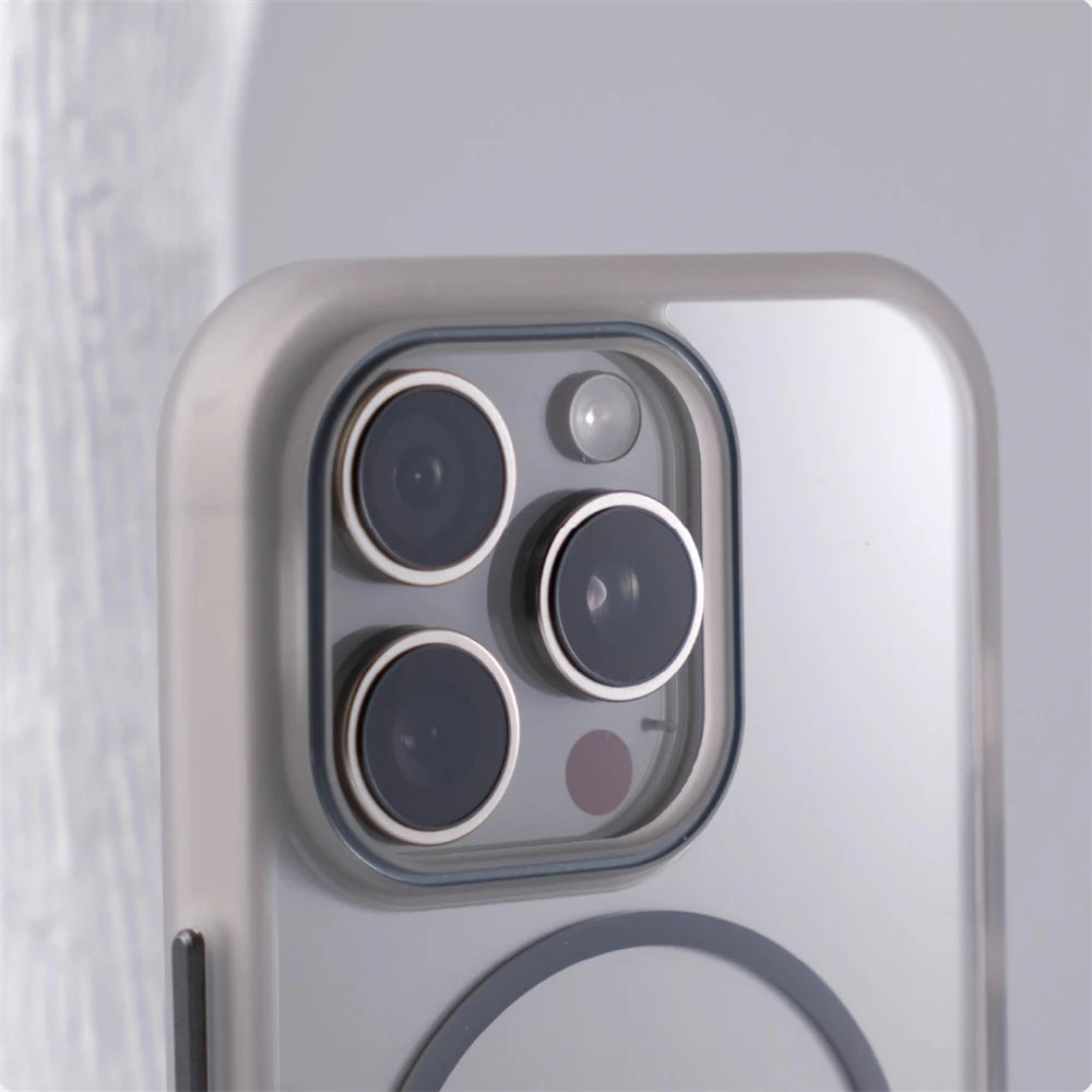 Luxury Transparent Magnetic Bumper Case for iPhone 17 Air 16 Pro Max 15 14 13 12 Magsafe Wireless Charge Clear Shockproof Cover