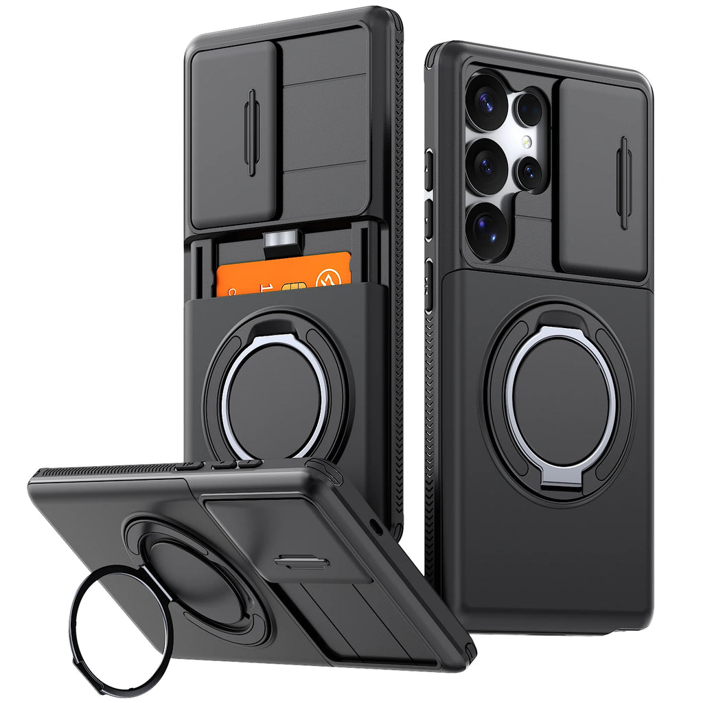 Fashion Strong Rugged Case for Samsung Galaxy S26 Ultra S25 FE S24 Plus S23 S22 A17 A57 5G A37 A27 A16 A26 A36 A56 Case Slot
