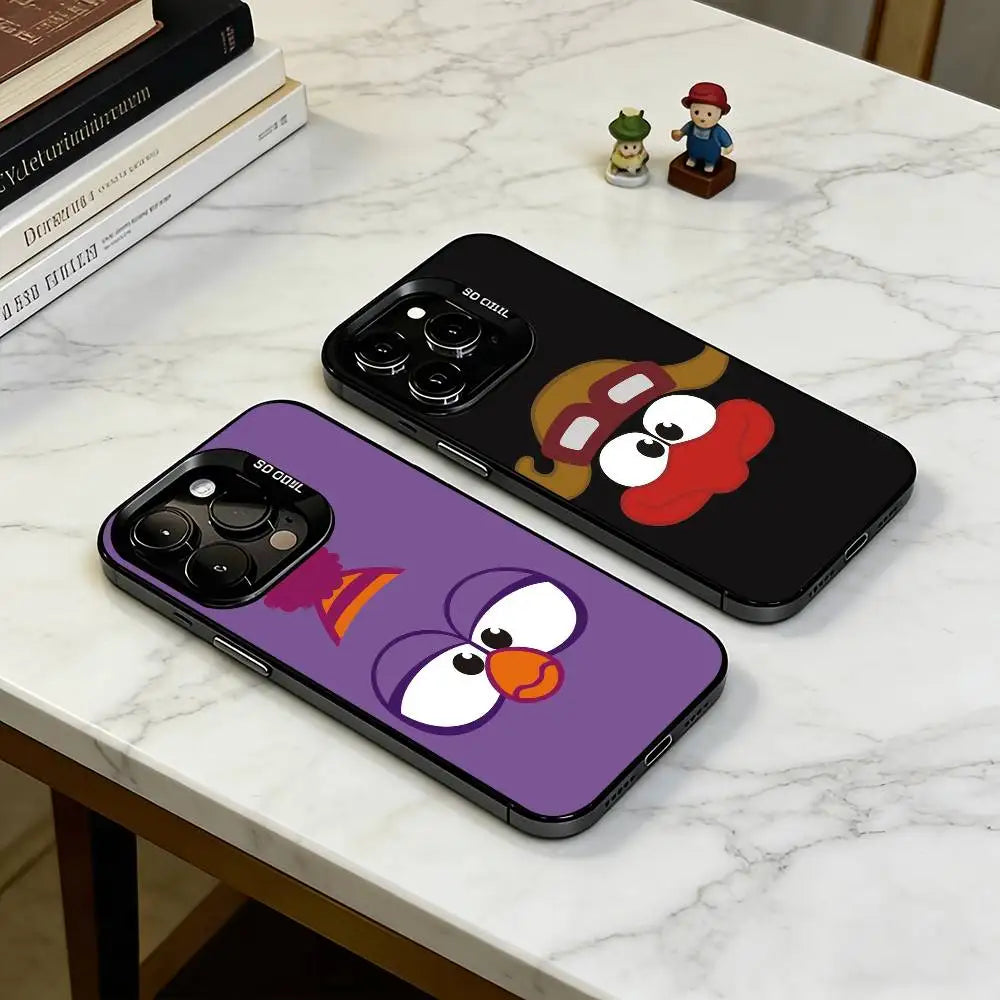 C-Cute Smeshariki Graphic  Phone Case For iPhone 17,16,15,14,13,12,11 Plus,Pro Max,XS,Colorful Silver Phone case Funda Cover