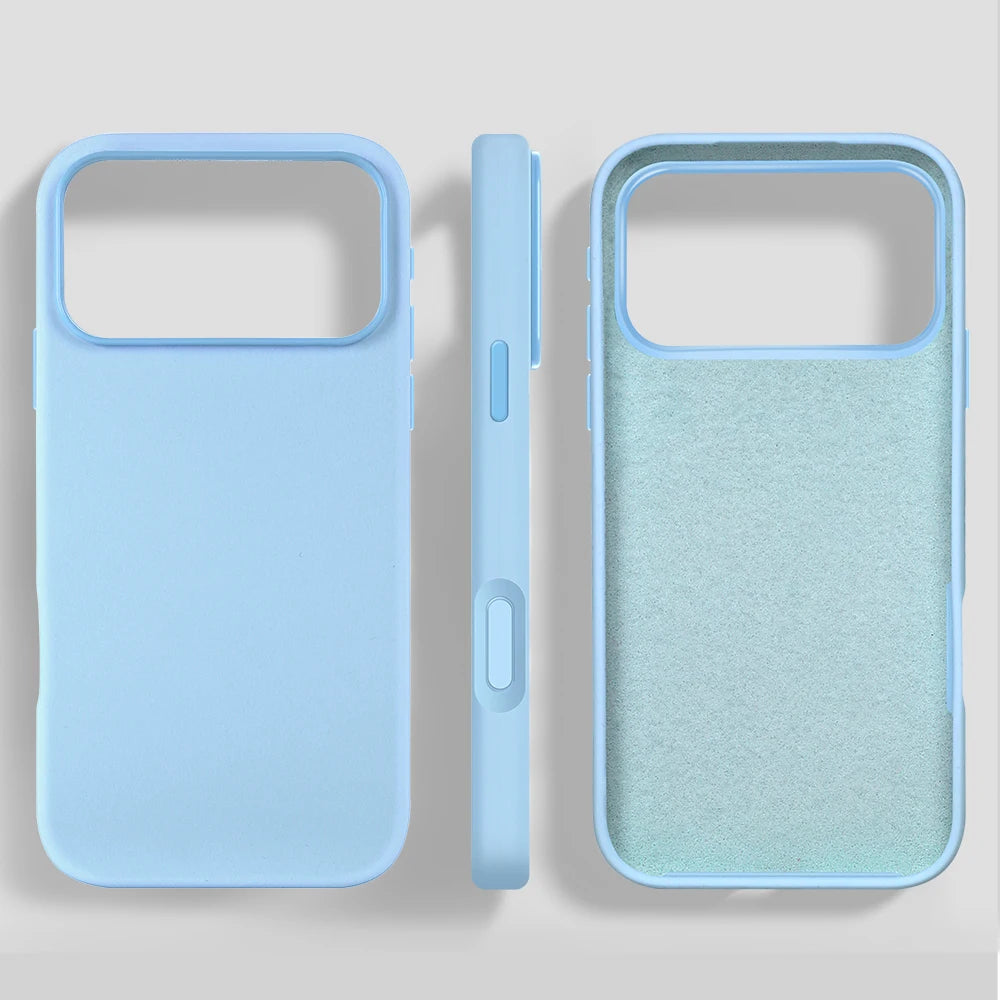 Soft Touch Shockproof Liquid Silicone Phone Case for iPhone 17/16 pro Max Ultra-Thin Protective Cover