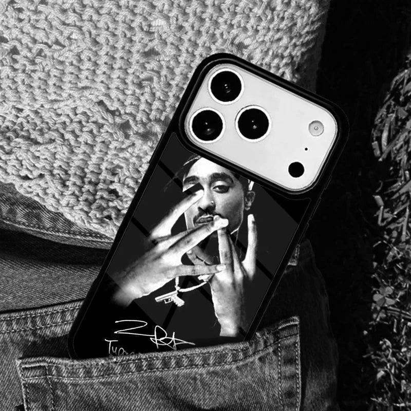 2Pac Tupac Shakur signed Rap Rapper Phone Case Cover for IPhone 11 12 13 14 15 16e 17 Pro Max Coque for IPhone 17 Air