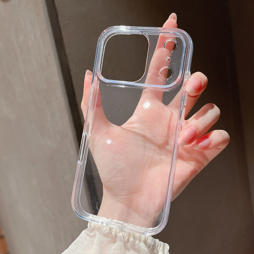 Upgrade Thickened Clear Phone Case For iPhone 17 Air 16 15 14 13 12 Pro Max Shockproof Highly Transparent Soft TPU Back Cover
