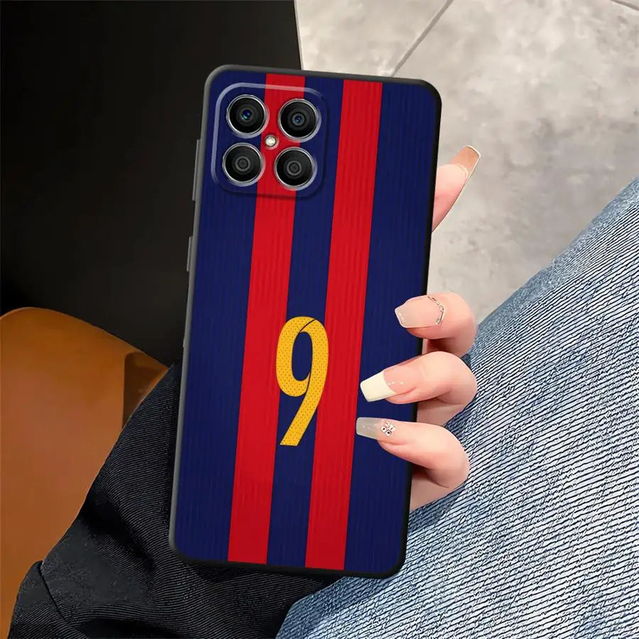 Black Soft Phone Cover Case for Honor X6 90 70 X8 X5b Magic5Lite 200 400 Lite X9a 8X X7 FootBall SuperStar Number