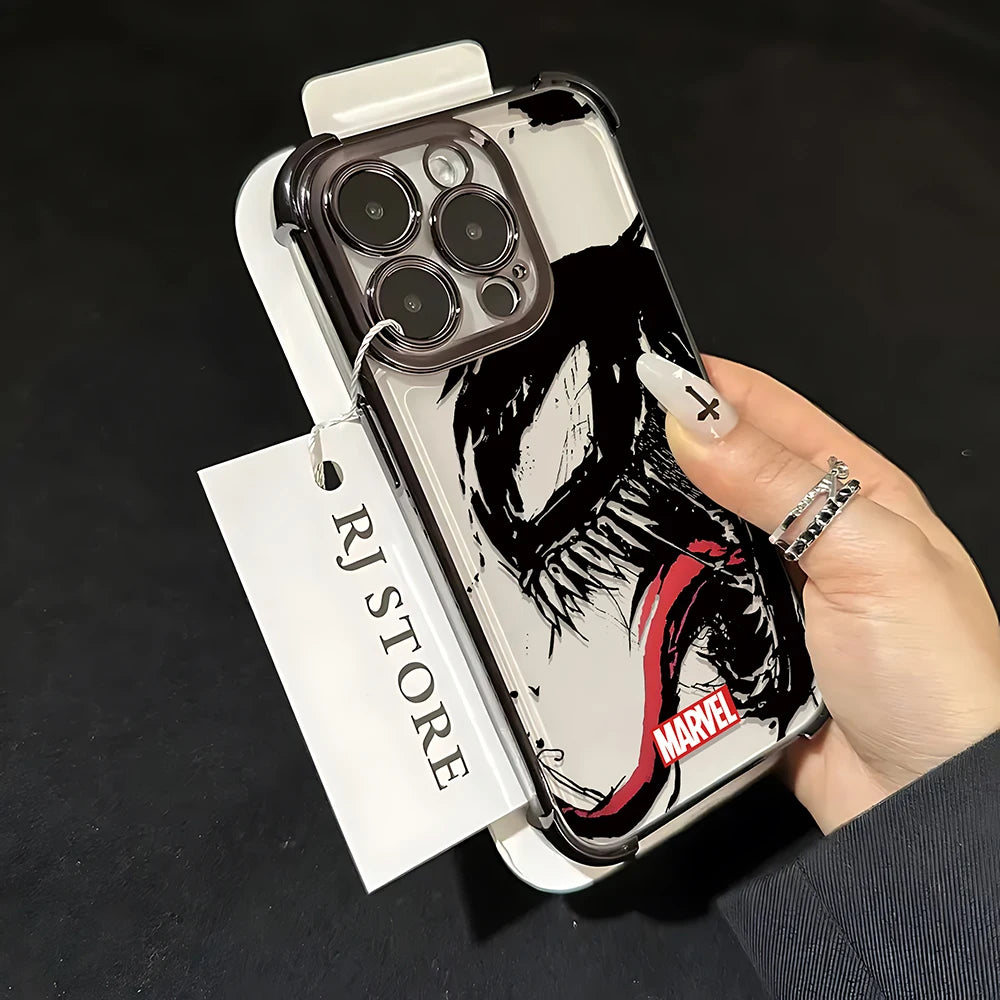 Cool Spiders Mans Venoms Plating Phone Case For Google Pixel 10a 10 9 8 7 9a 8a 7a Pro XL 5G Anti Fall Airbag