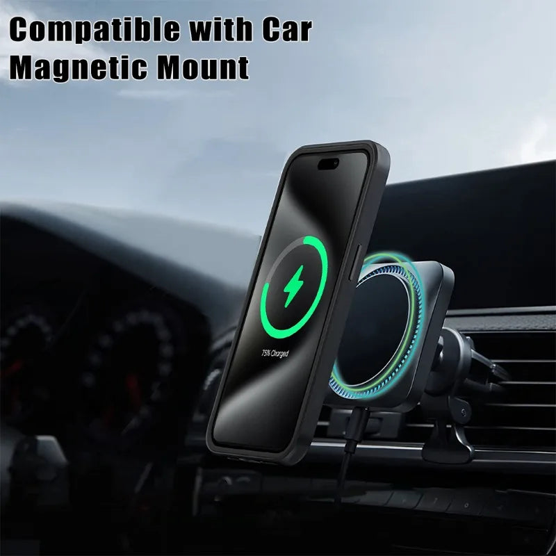 Magnetic For Magsafe 360 Full Body Front+Back Clear Case For iPhone 16 15 11 12 13 14 Pro Max Silicone Bumper Shockproof Cover