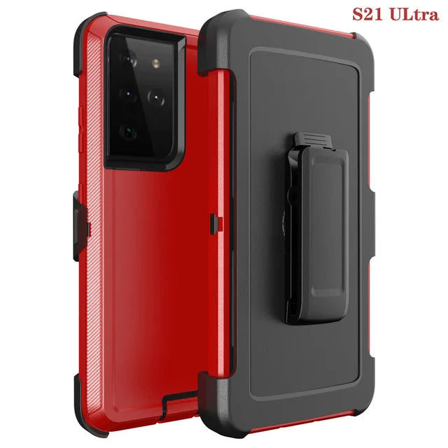 3 IN 1 For Samsung Galaxy S25 S26 ULTRA S25 S26 Plus S25 Heavy Duty Shockproof Armor +Belt CliP Phone Case