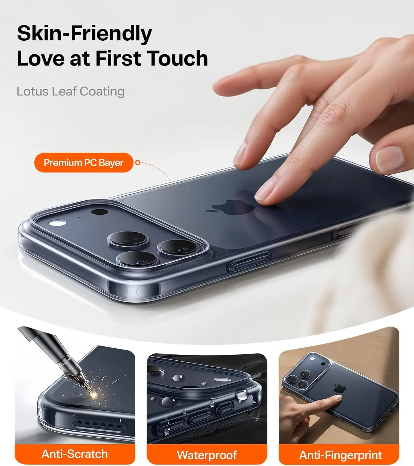 Transparent Ultra Thin fit iPhone 17 Pro Max Phone Case 17 Air  Lightweight Scratch Resistant Hard PC Protective Cover