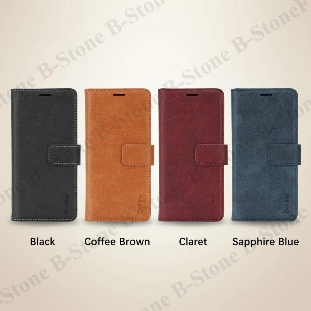 2 In 1 Leather Flip Case for Samsung Galaxy S26 Ultra 25 Plus S24 S23 S26U Wireless Charging Magnetic Cash Card Slots Phone Case