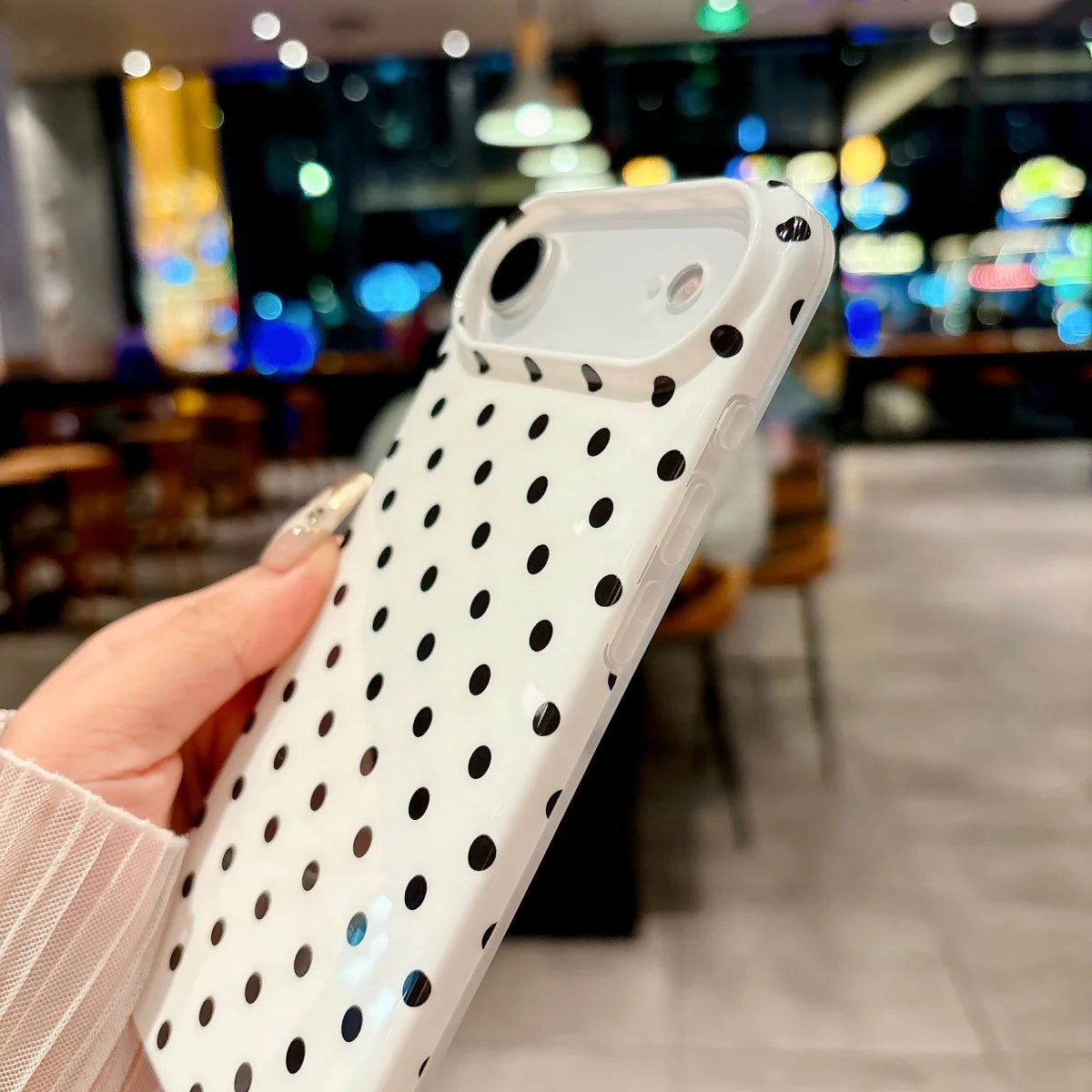 Korea Colorful Polka Dot Pattern Phone Case For iPhone 17 Air 16 15 14 13 Pro Max Circular Wave Point Shockproof Bumper Cover