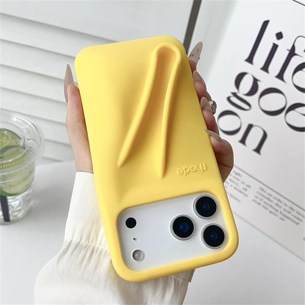 Lemon Color Soft Hot Case For iPhone 17 Pro Max Air 15 14 13 12 16 17 ProMax Rhode Phone Cases Gray Toast Ribbon Silicone Cover