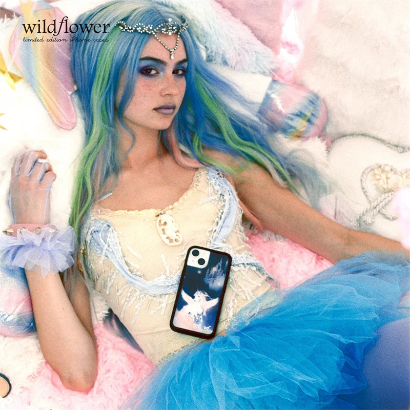 Wildflower ins Mazzy Joya Phone Case for iPhone 17 16 15 14 13 12 Pro Max Plus WF Fashion Unicorn horse shockproof Back Cover