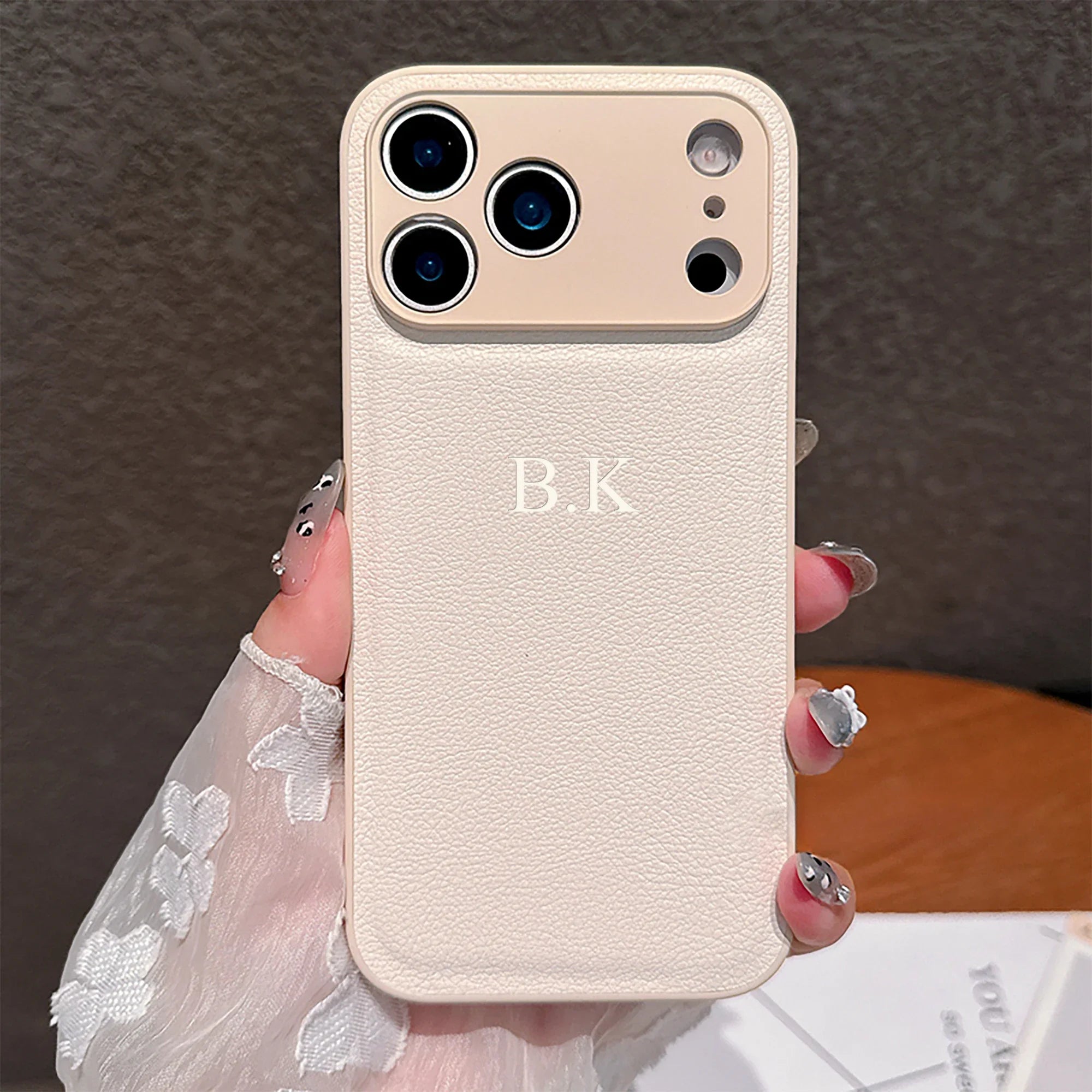 Personalized Phone Case For iPhone 17 16 15 14 13 12 11 Pro Max Plus 17Air Luxury PU Leather Customized Initials Name Gift Cover
