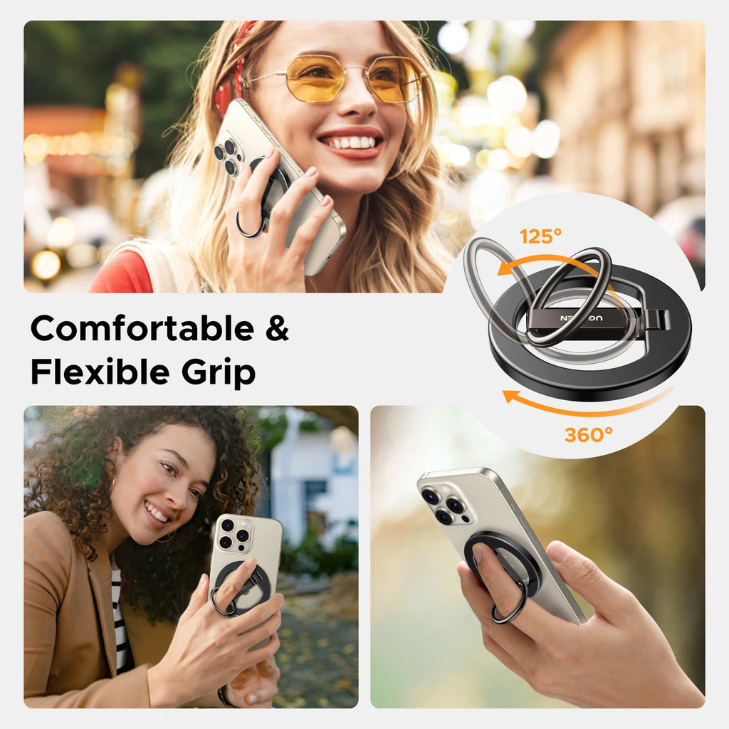 UGREEN Magnetic Phone Ring Holder Aluminum 360°Rotation Phone Stand For Strong Magsafe iPhone 15 14 13 Pro Xiaomi Samsung Huawei