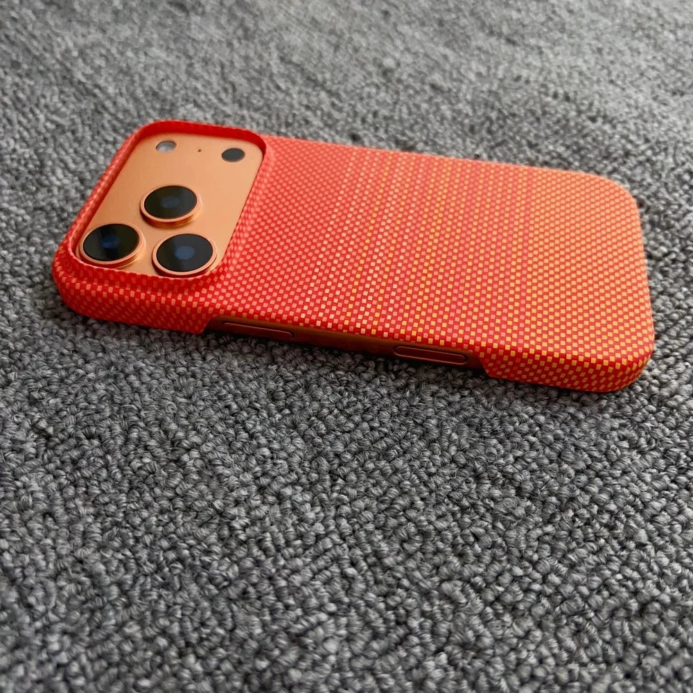 Thin Line Patterns Carbon Fiber For Magsafe Magnetic Case For iPhone 17 16 Plus 15 Pro Max 14 13 12 Frameless PC Bumper Cover