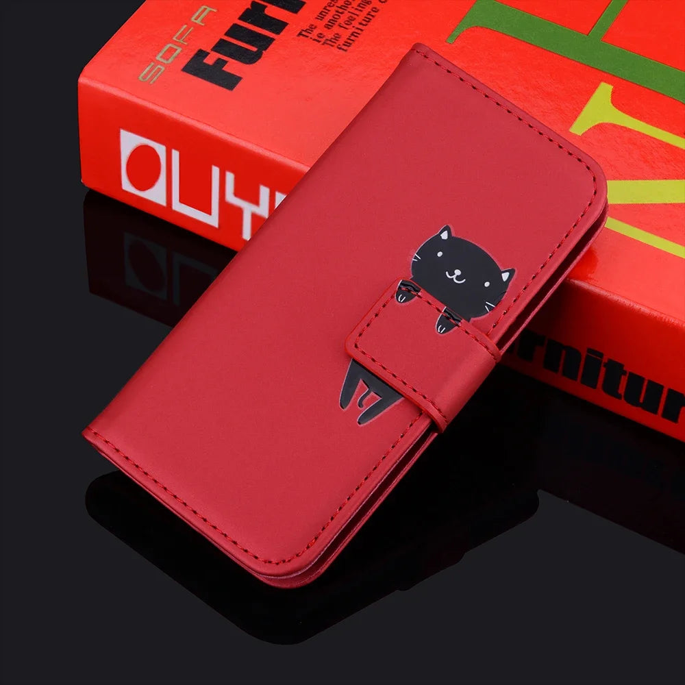 Lovely Phone Case For Samsung Galaxy S25 S24 S23 A14 A15 A16 A24 A25 A26 A34 A35 A36 A54 A55 A56 Card Holder Flip Wallet Cover
