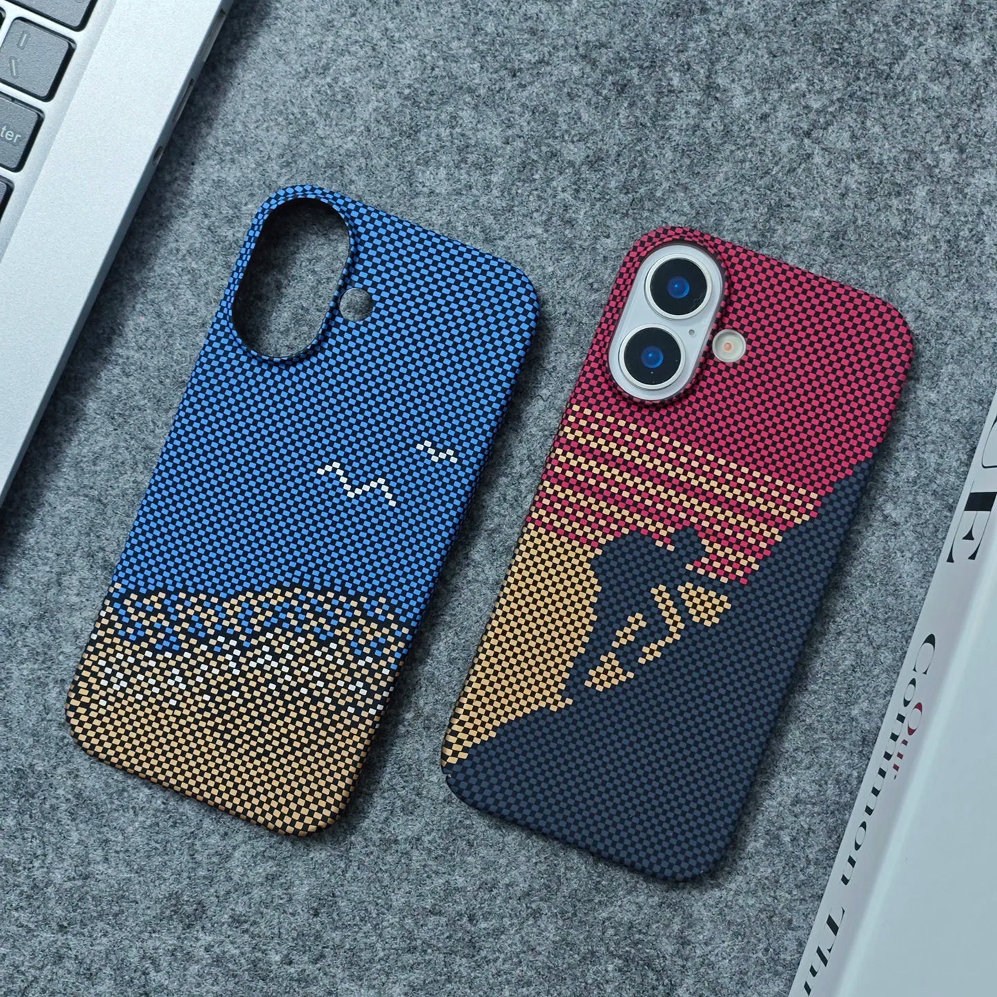New Luxury Carbon Fiber Plastic Matte Case For iPhone 17 Air 16 15 Plus 14 13 12 11 Pro Max 16E Slim Borderless Cooling Cover