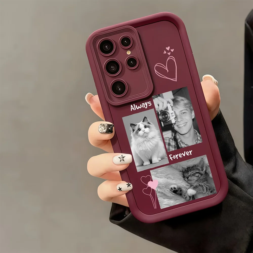 For Samsung Galaxy A56 A55 A54 A53 A35 A34 A33 S26 S25 S24 S23 S22 S21 S20 Ultra Plus DIY Custom Selfie Photo Soft Phone Case