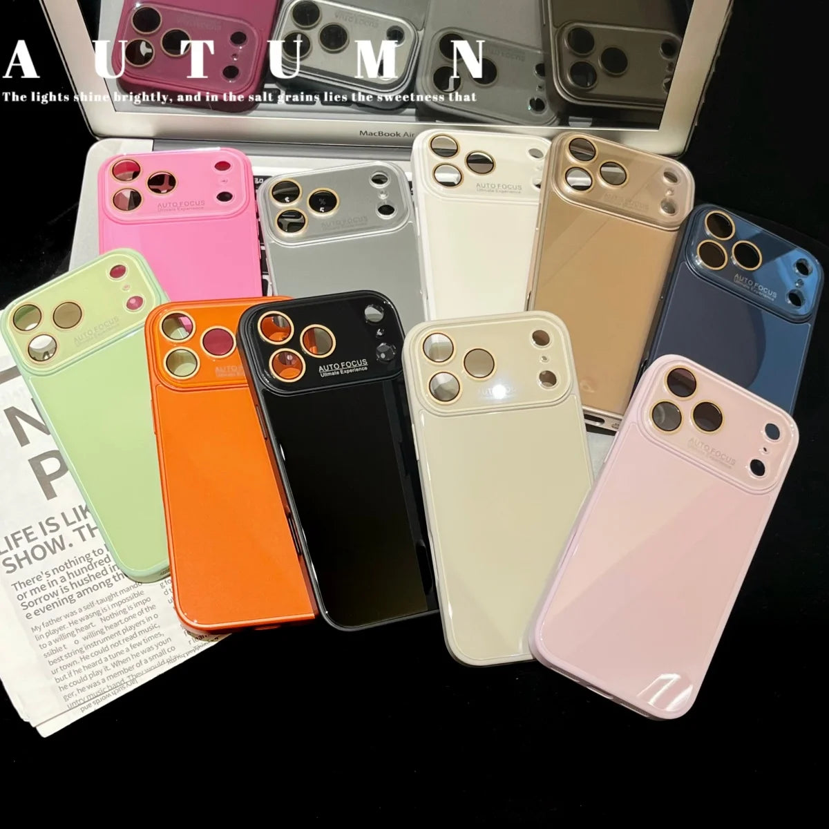 Luxury Tempered Glass Backplane Phone Case For iPhone 17 Air 16 15 14 13 12 11 Pro Max Plus Large Window Camera Protect Cover