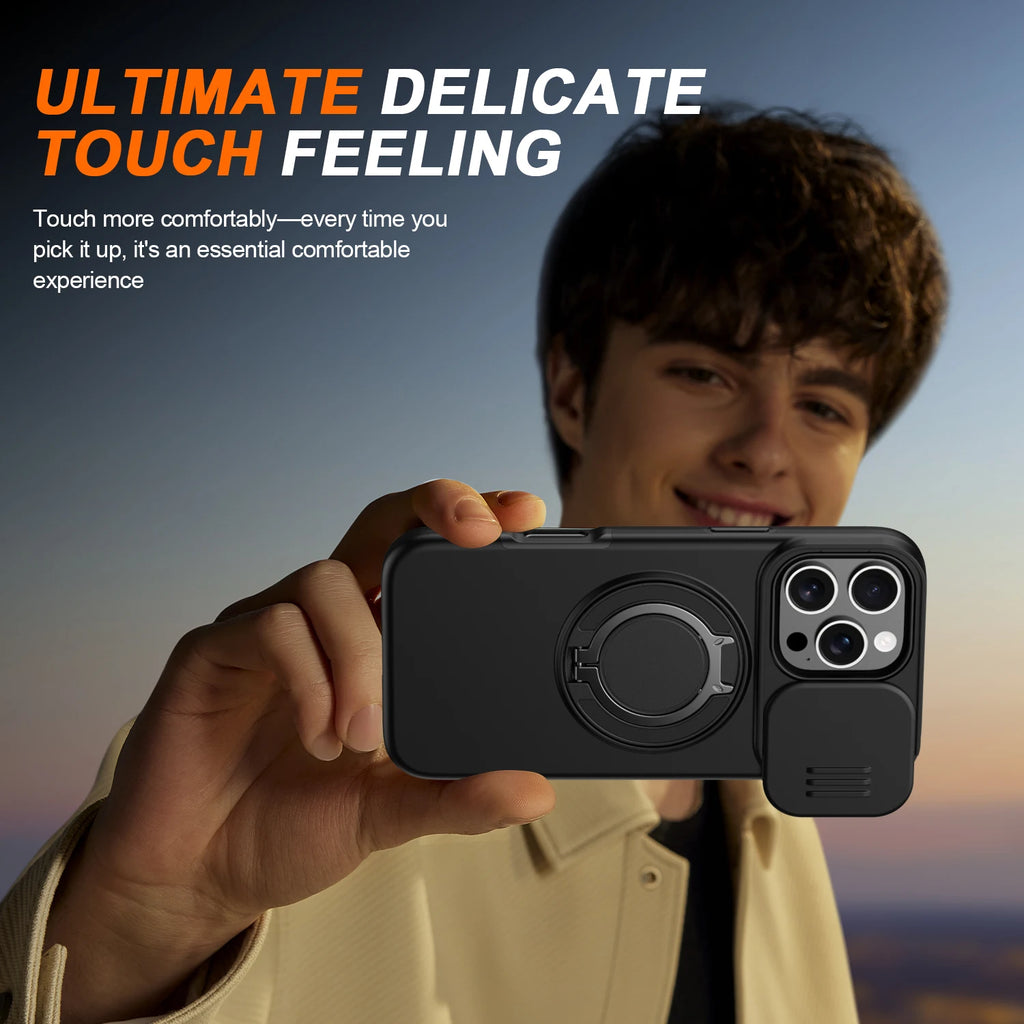 Slide Lens Protective Rugged Case for Iphone 16 Pro Max 17 Pro Iphone17 Iphone16 Dual Layer Best Protection Cover