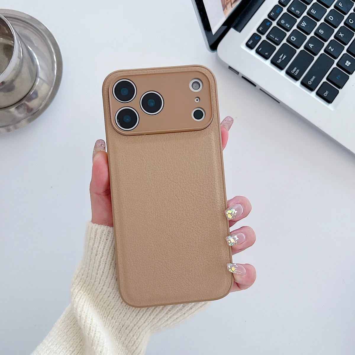 Luxury Lychee PU Leather Texture Solid Color Case For iPhone 17 Air 16 E 15 14 Plus 13 12 Mini Pro Max Shockproof Bumper Cover