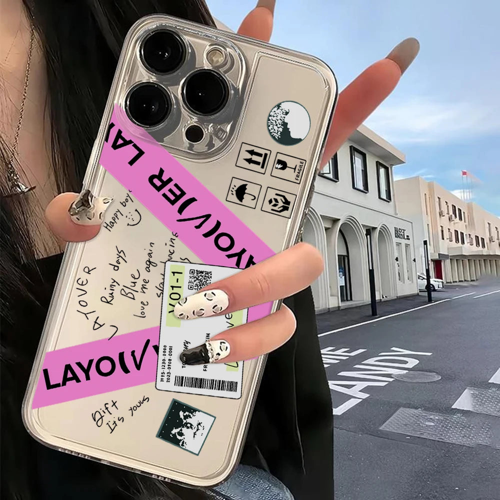 V LAYOVER TaeHyung Clear Case For Samsung A73 A72 A71 A55 A52 A51 A50 A35 A33 A32 A31 A30 A24 A23 A22 A13 A12 A05 5G Cover