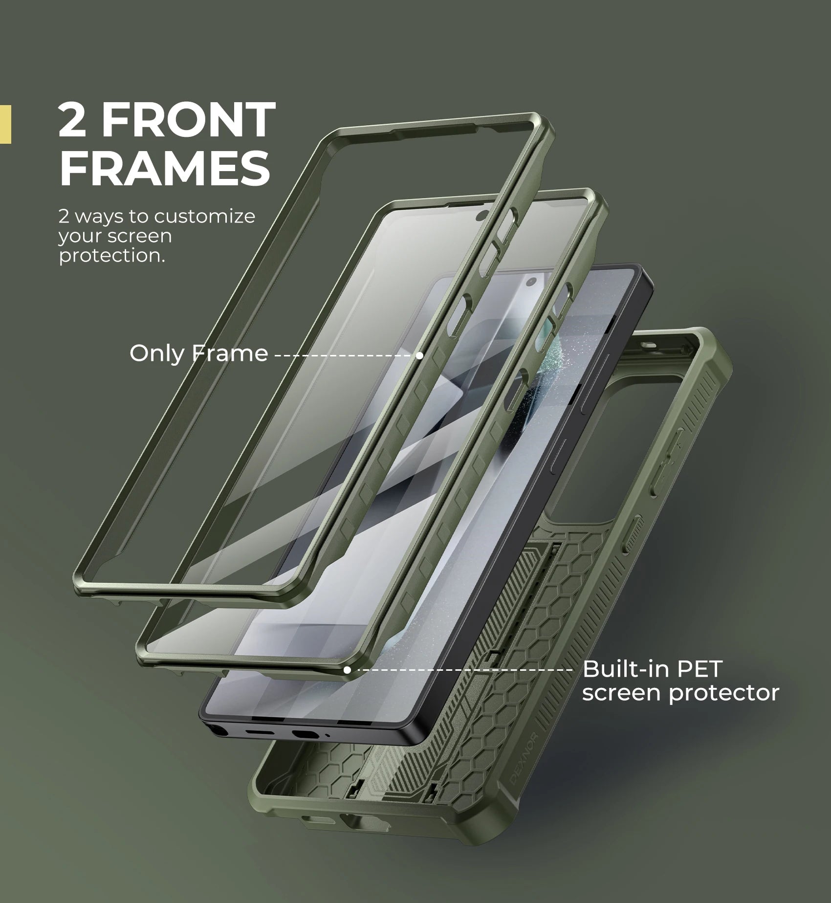 Dexnor For Samsung Galaxy S25/S25 Plus/S25 Ultra 2025Case Full Body Shockproof Camera Cover &Built-in Screen Protector Kickstand