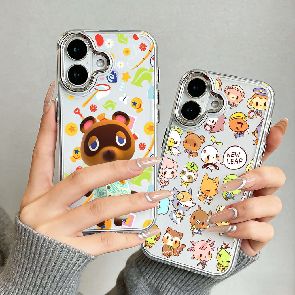 New Animals Crossings Phone Case For iPhone 17 16e 16 15 14 13 12 11 mini Pro Max X XR XSMAX 8 7 Air Plus Transparent Soft Cover
