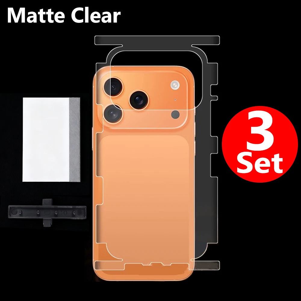 3/2/1Set Flexible TPU Hydrogel Film Sidr Back Full Cover Screen Protectors for IPhone 17/17 Pro/17 Air/17 ProMax