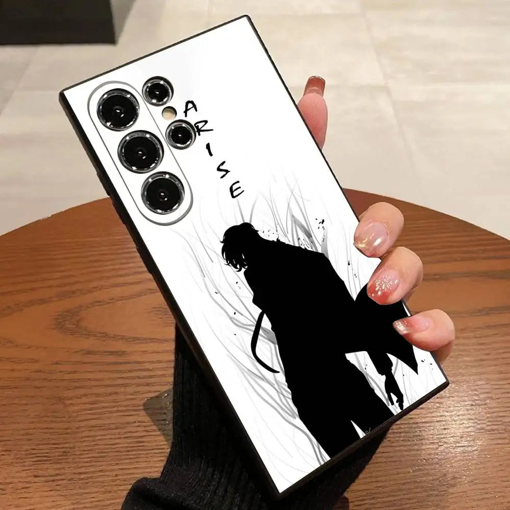 1pc Anime S-Solos L-Levelings Phone Case For Samsung S25,S24,S21,S22,S23,S30,Ultra,S20,Plus,Fe,Lite,5G Black Cover