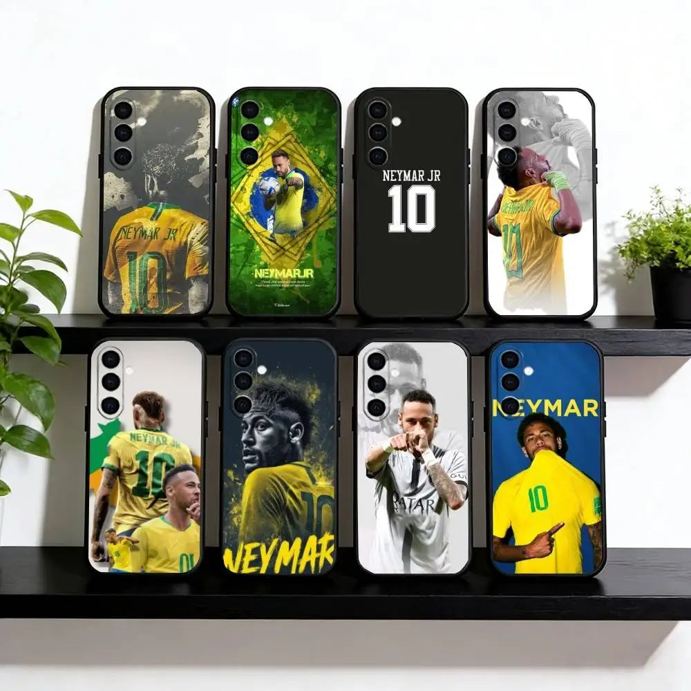 Neymar No.10 Football Theme Phone Case For Samsung Galaxy A73,A72,A71,A70,A53,A52,A51,Others Soft Black Cover