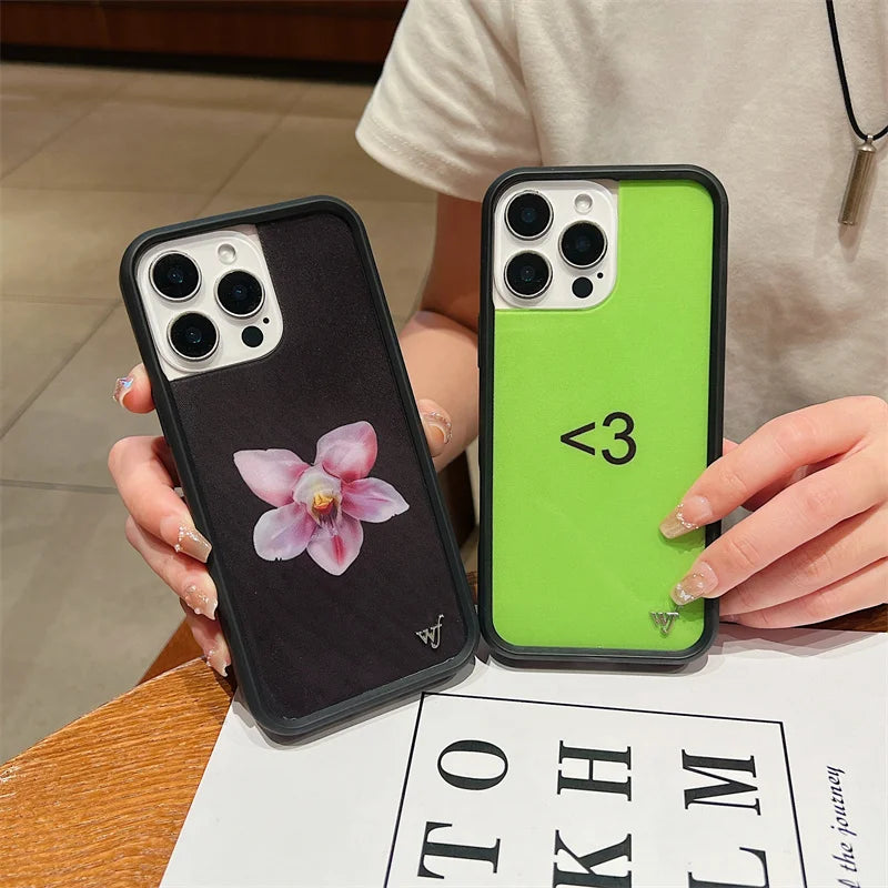 Wildflower Orchid Lila Moss Phone Case For iPhone 17 16 15 14 13 12 Pro Max Plus wf Precious Moments Emergency Intercom Cover
