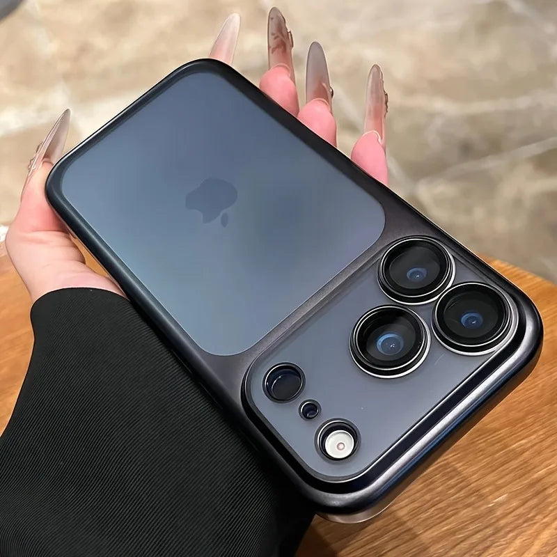 Phone Case For iPhone 13 14 15 16 17 Pro Max Plus Air Luxury Matte Soft Ultra Slim Plating Camera Film Protector Frosted Cover