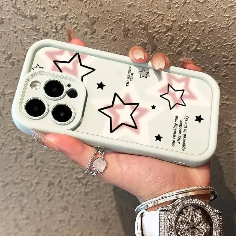 English Stars Phone Case For iPhone 15 Pro Max 14 11 13 Mini 12 XR 8 7 6 6S Plus X XS 5 5S SE Shockproof Silicone Cover
