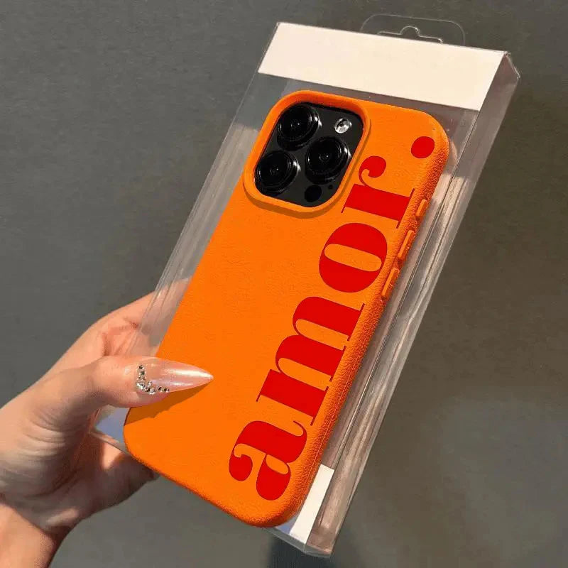 The Red Artistic Letter Pattern Phone Case For iPhone 17 16 15 14 13 12 11 Pro Max 17 Air 16E XS X XR Plus Shockproof Soft Cover