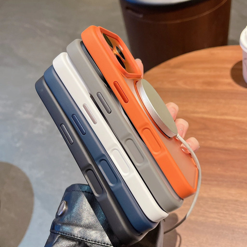 Luxury 360 Rotating Magnetic Phone Case for iPhone 17 Pro Max 16 Plus 15 14 13 12 11 Shockproof Slim Fit for Magsafe Stand Cover