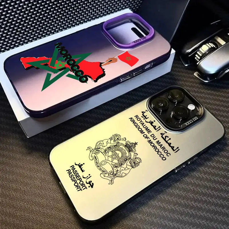 Morocco Flag Passport Lion Coque For Apple iPhone 17 Air 16e 16 14 15 13 11 Pro Max Plus 12 17 Pro Shockproof Case Phone Cover
