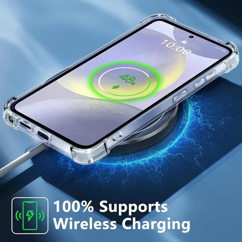 For Samsung Galaxy S26 S25 S24 S23 S22 S21 S20 FE Note20 Ultra 10 9 8 S10 S9 S8 Plus Shockproof Silicone Clear Case Airbag Cover