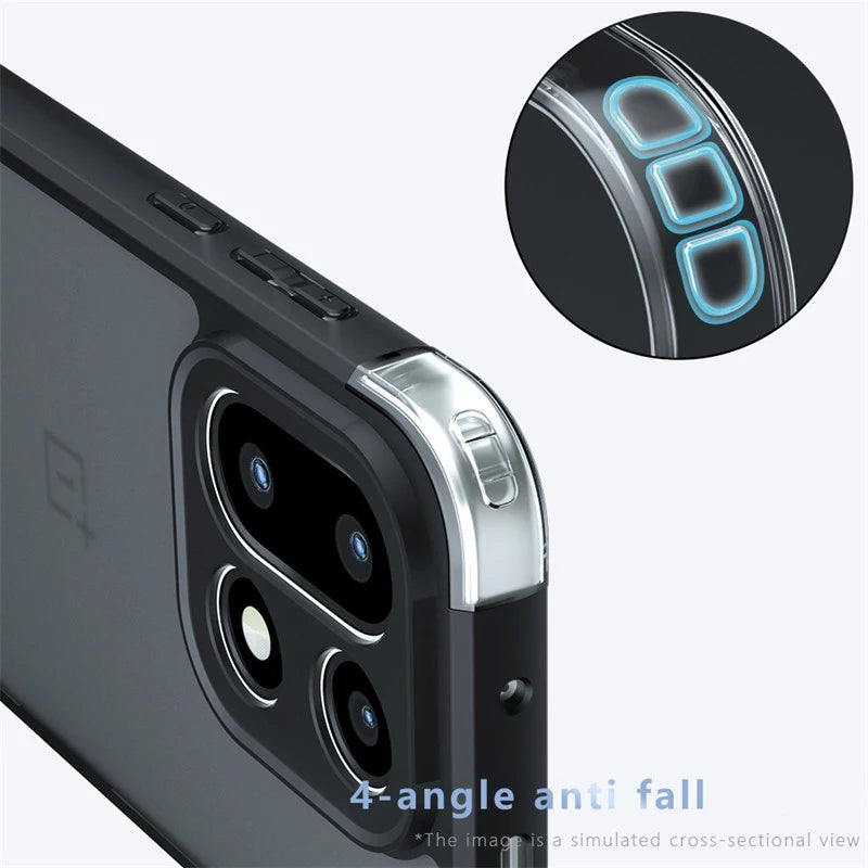 For OnePlus 15 Case OnePlus 15 5G Cover Bumper Luxury Matte PC + Silicone Shockproof TPU Protective Phone Cover For OnePlus 15