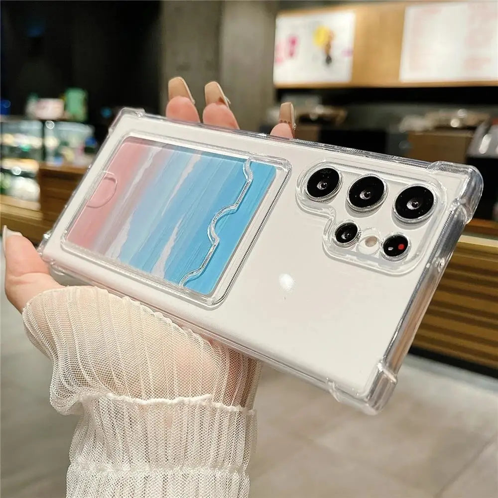 Shockproof Soft TPU Wallet Case For Samsung Galaxy For SamsungS26 S25 S24 S23 S22 S21 Ultra Plus S20 FE Note Card Holder Pocket
