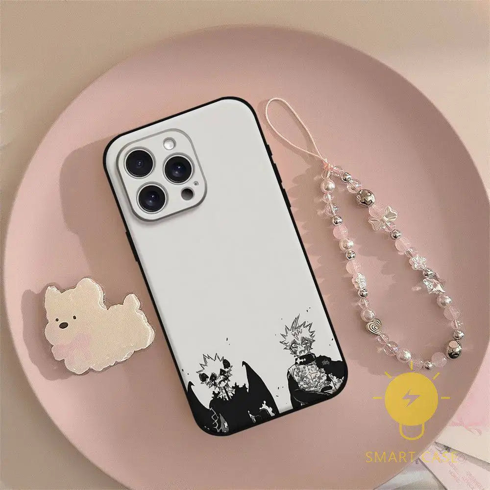 C-Clovers-Astas-Black Phone Case Phone Case For Iphone 17 16 15 11 13 14 Pro Max X Xr Xs Max 12mini Black Shell Cover Case