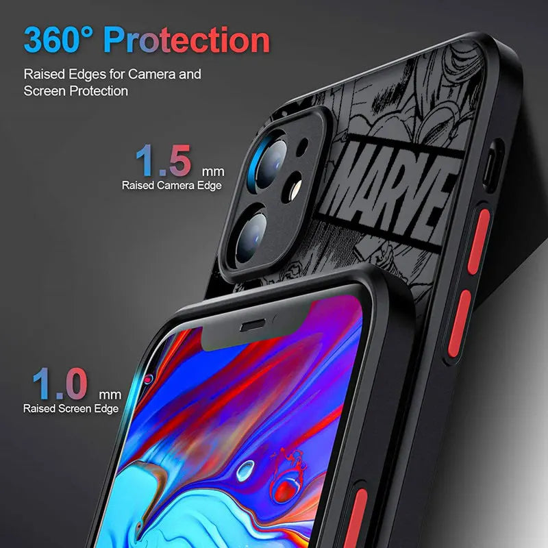 Cool Marvel Spider Man Venom Phone Case For iPhone 17 16 15 Pro Max Case 14 13 12 11 Pro Max 16e 17e Air XS XR X 7 8 Plus Cover