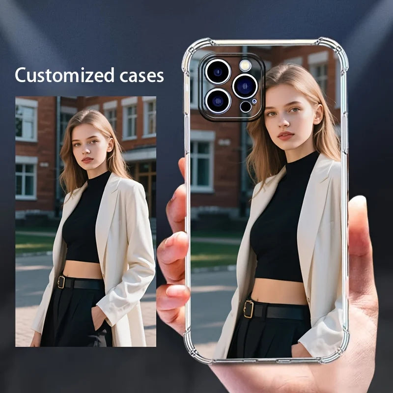 DIY Shockproof Soft Case Customised Artists photo For iPhone 17 16 15 14 13 12 11 Pro Xs Max SE 16e XR Plus Air  TPU back cover