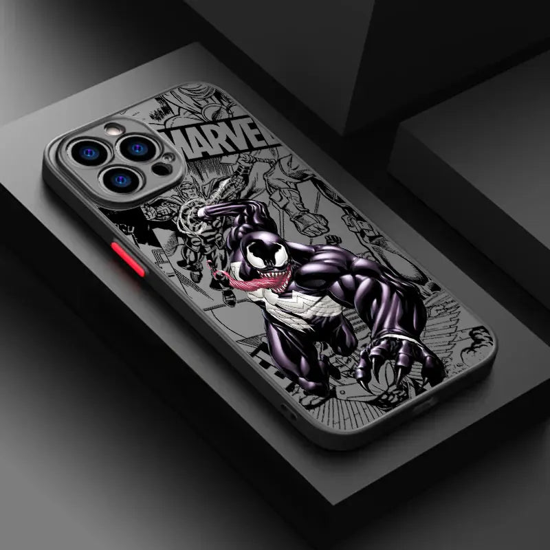 Cool Marvel Spider Man Venom Phone Case For iPhone 17 16 15 Pro Max Case 14 13 12 11 Pro Max 16e 17e Air XS XR X 7 8 Plus Cover